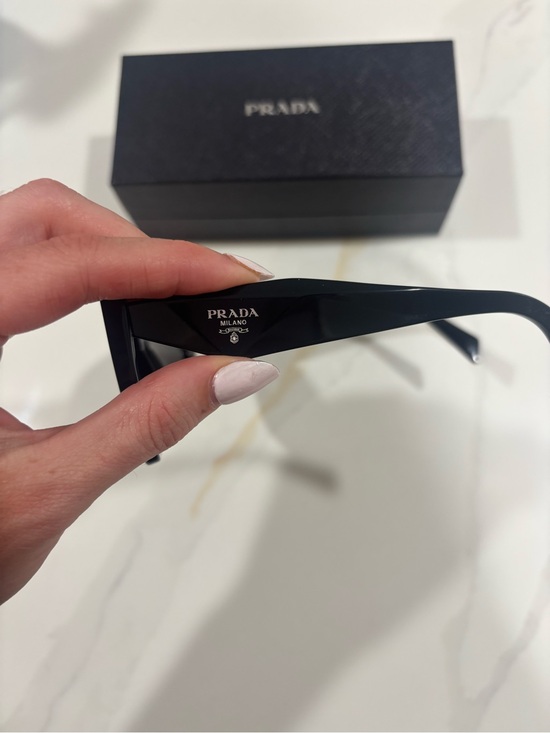 Prada Black Oversized Cat-Eye Sunglasses